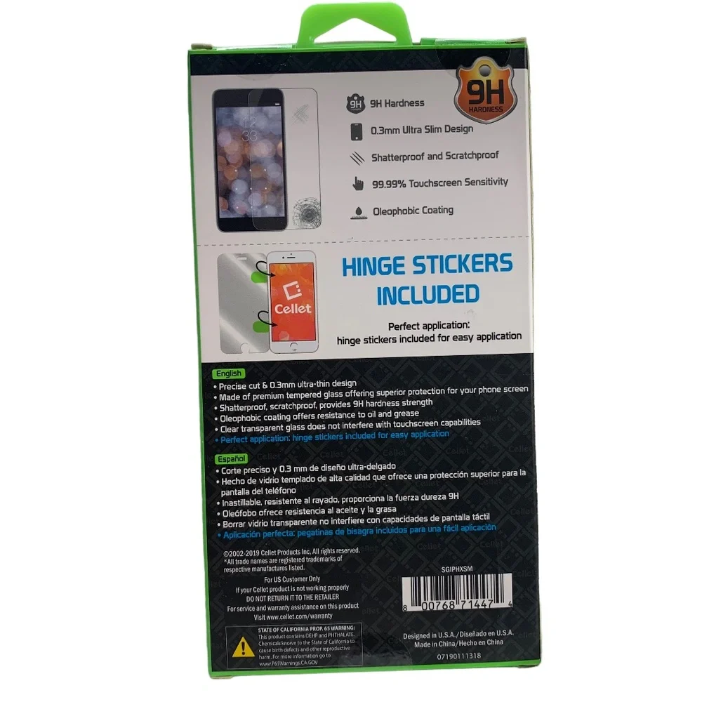 Cellet Tempered Glass Screen Protector iPhone XS Max